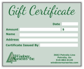 Gift certificates are available